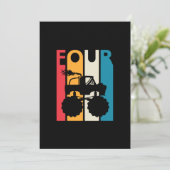 Vierde verjaardag Gift Vier Monster Truck Kaart (Staand voorkant)