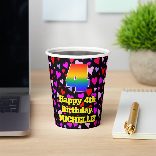 Vierde verjaardag: Het liefhebbende Kunstpatroon,  Papieren Bekers (Insitu)