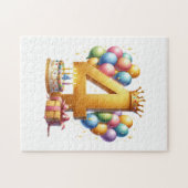 Vierde verjaardag is goud legpuzzel (Horizontaal)