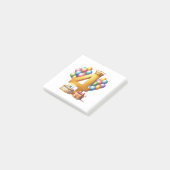 Vierde verjaardag is goud post-it® notes (Schuin)
