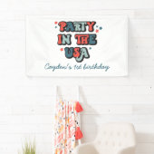 Vierde verjaardag juli in de Verenigde Staten Spandoek (Insitu)