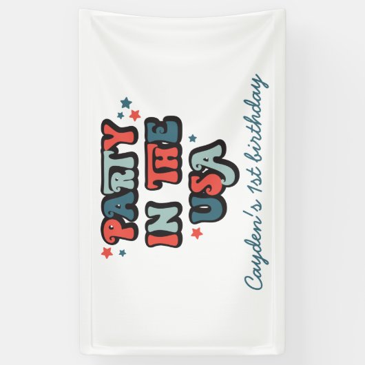 Vierde verjaardag juli in de Verenigde Staten Spandoek (Verticaal)