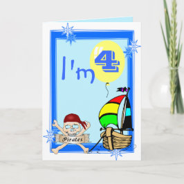 Vierde verjaardag kaart