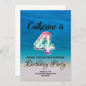 Vierde verjaardag kaart (Voorkant / Achterkant)