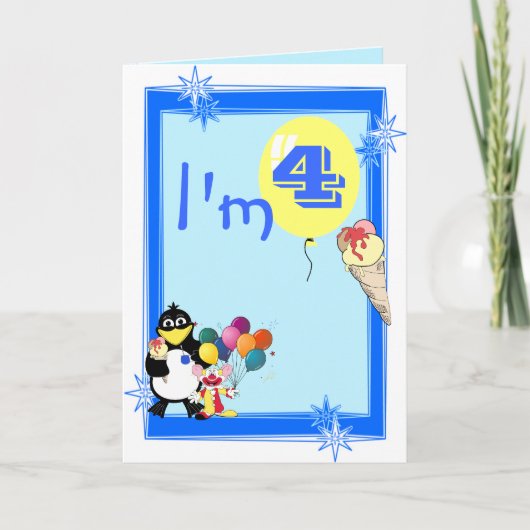 Vierde verjaardag kaart (Voorkant)