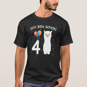 Vierde verjaardag kindermeisje Ich bin schon 4 jaa T-shirt