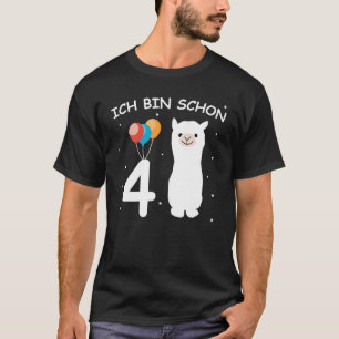 Vierde verjaardag kindermeisje Ich bin schon 4 jaa T-shirt