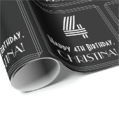 Vierde verjaardag: Kunst Deco Geïnspireerde look " Cadeaupapier (Rol Hoek)