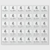 Vierde verjaardag: Kunst Deco Geïnspireerde stijl  Cadeaupapier (Vlak)