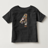 Vierde verjaardag Landbouwdieren Thema 4 Jaar Oude Kinder Shirts (Voorkant)