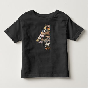 Vierde verjaardag Landbouwdieren Thema 4 Jaar Oude Kinder Shirts