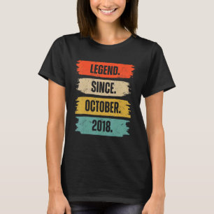 Vierde verjaardag Legende sinds oktober 2018 4 jaa T-shirt