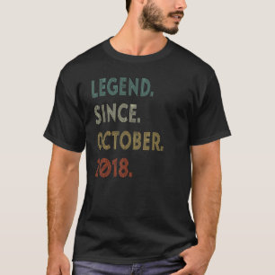 Vierde verjaardag Legende sinds oktober 2018 4 jaa T-shirt