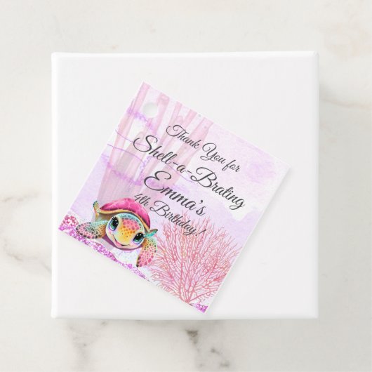 Vierde verjaardag, onder het Zee Bedankjes Labels (In situ)