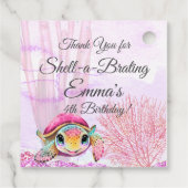 Vierde verjaardag, onder het Zee Bedankjes Labels (Achterkant)