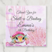 Vierde verjaardag, onder het Zee Bedankjes Labels (Voorkant)