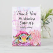 Vierde verjaardag, onder het Zee Bedankkaart (Staand voorkant)