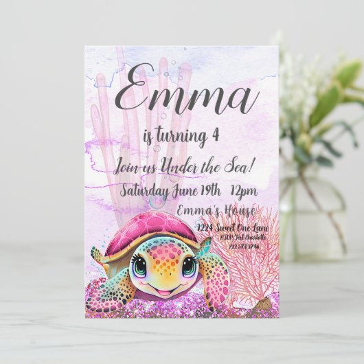 Vierde verjaardag, onder het Zee Kaart (Staand voorkant)