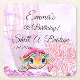 Vierde verjaardag, onder het Zee Kartonnen Onderzetters