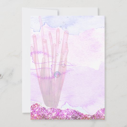 Vierde verjaardag, onder het Zee Save The Date (Achterkant)