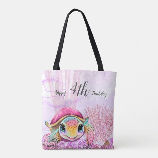 Vierde verjaardag, onder het Zee Tote Bag (Achterkant)