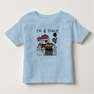Vierde verjaardag Pirate Tshirts en geschenken