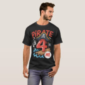 Vierde verjaardag piraten t-shirt (Voorkant volledig)