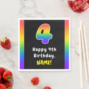 Vierde verjaardag: Regenboogspectrum # 4, Aangepas Servet