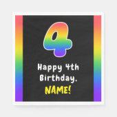 Vierde verjaardag: Regenboogspectrum # 4, Aangepas Servet (Voorkant)