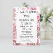 Vierde verjaardag Roze Cherry Blossom Floral Kaart (Staand voorkant)