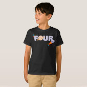 Vierde verjaardag Space Shirt (Voorkant volledig)