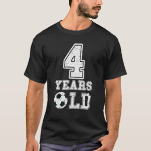 Vierde verjaardag Sport 4 jaar oud Soccer 4 jongen T-shirt