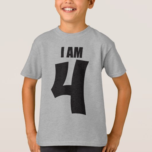 Vierde verjaardag! t-shirt (Voorkant)