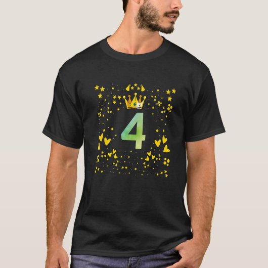 Vierde verjaardag t-shirt (Voorkant)