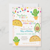 Vierde verjaardag themauitnodiging voor Taco - vie Kaart (Voorkant)