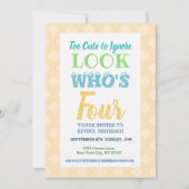 Vierde verjaardag uitnodiging formulering (Voorkant)