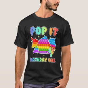 Vierde verjaardag Unicorn Fidget Pop The Birthday T-shirt