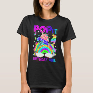 Vierde verjaardag Unicorn Fidget Pop The Birthday T-shirt