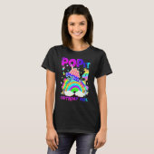 Vierde verjaardag Unicorn Fidget Pop The Birthday T-shirt (Voorkant volledig)