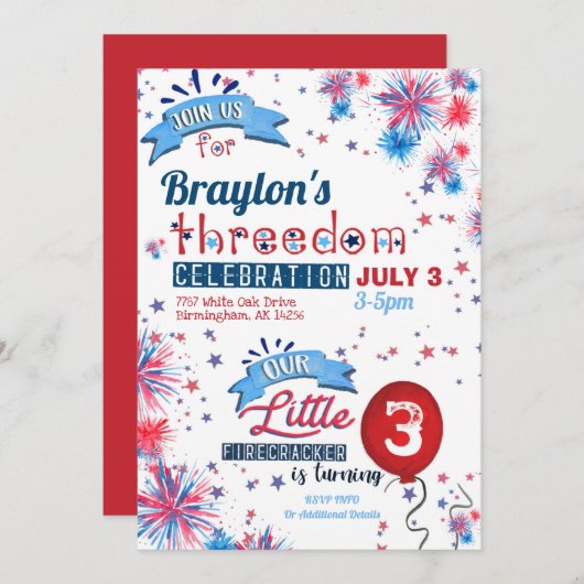 Vierde verjaardag van de Dag van de Dag van de Dag Kaart (Voorkant / Achterkant)