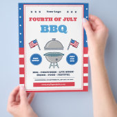 Vierde verjaardag van de Dag van de Onafhankelijkh Flyer (Hand)