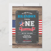 Vierde verjaardag van de eerste verjaardag van jul kaart (Voorkant)