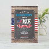 Vierde verjaardag van de eerste verjaardag van jul kaart (Staand voorkant)