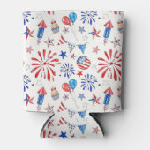 Vierde verjaardag van de feestdag van juli blikjeskoeler (Voorkant)