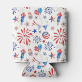 Vierde verjaardag van de feestdag van juli blikjeskoeler (Achterkant)