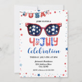 Vierde verjaardag van de feestdag van juli kaart (Voorkant)