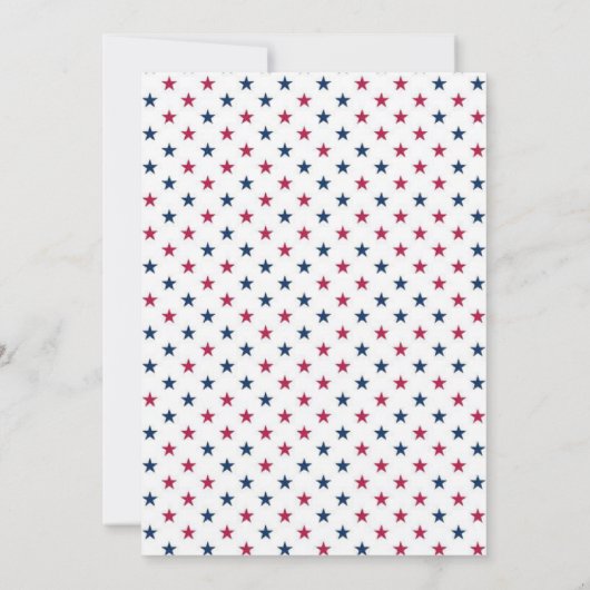 Vierde verjaardag van de feestdag van juli kaart (Achterkant)