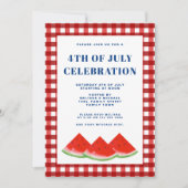 Vierde verjaardag van de feestdag van juli kaart (Voorkant)