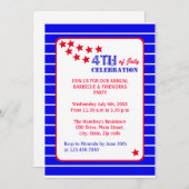 Vierde verjaardag van de feestdag van juli kaart (Voorkant / Achterkant)