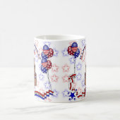 Vierde verjaardag van de feestdag van juli koffiemok (Center)